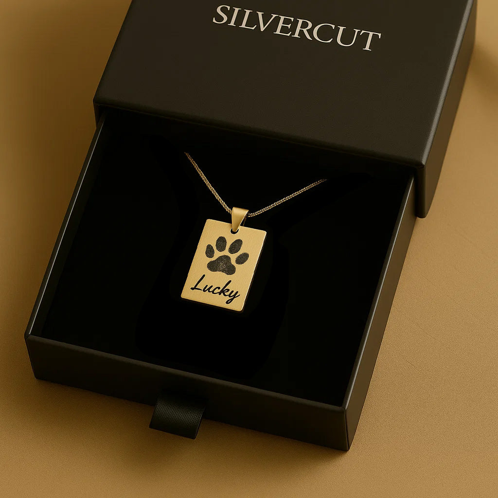 Plaque Paw Necklace