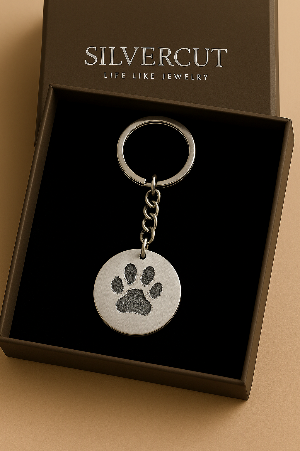 Round Paw Keychain