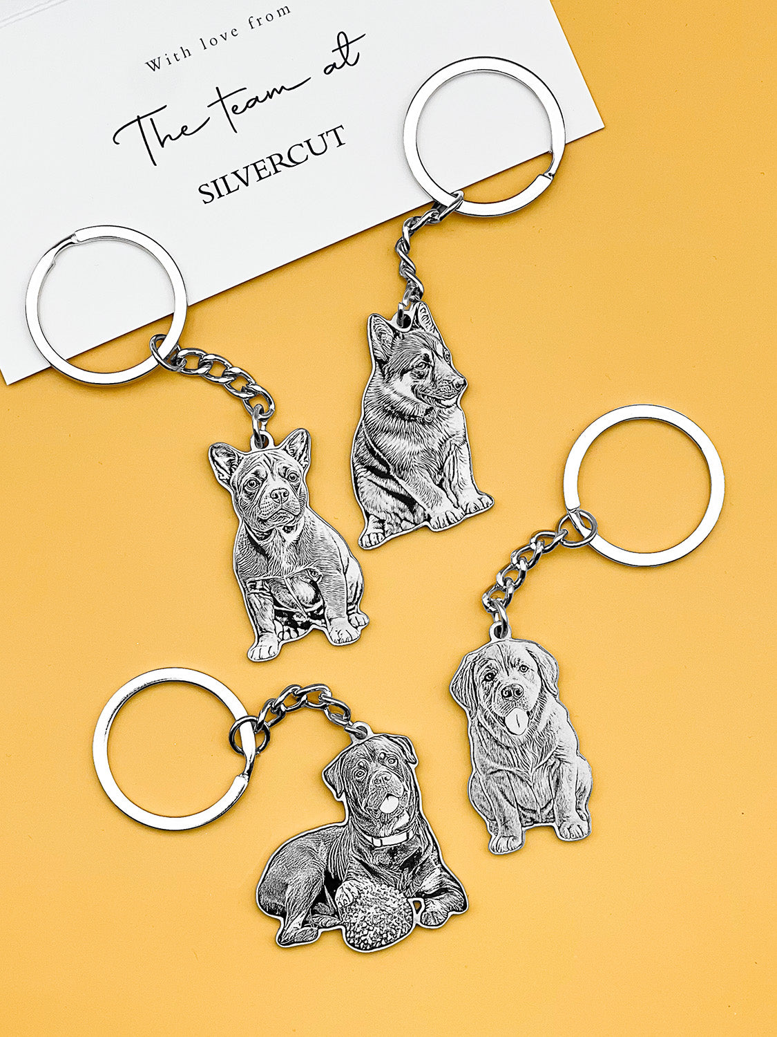 NEW, Bullmastiff, dog keyring, necklace and clipring in casket, DELUXE set, limited edition, ArtDog on sale . Dog keyring for dog lovers