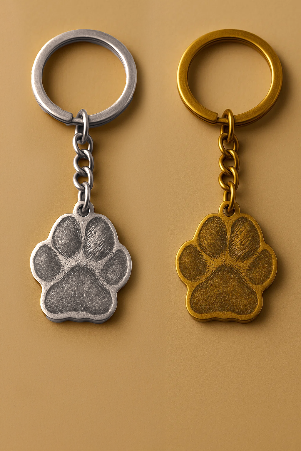 Life-Like Paw Keychain