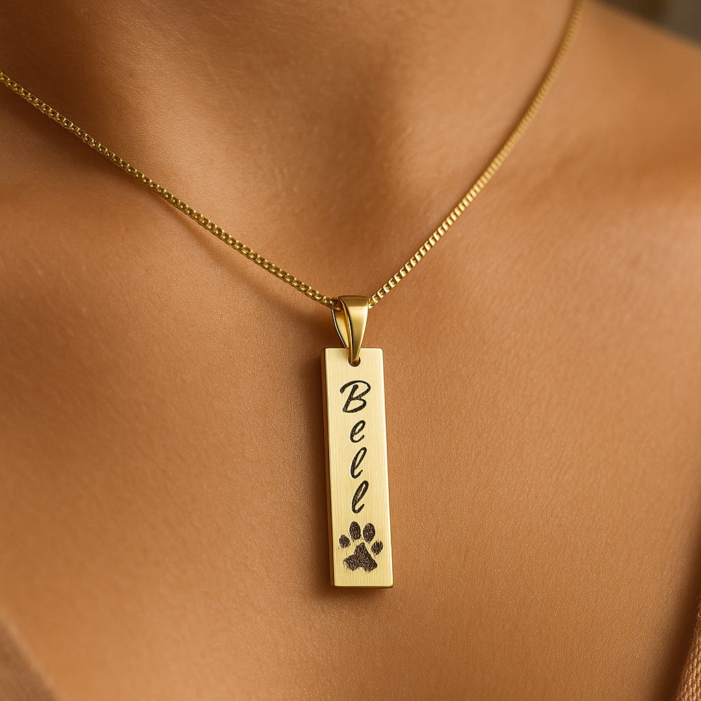 Bar Paw Necklace