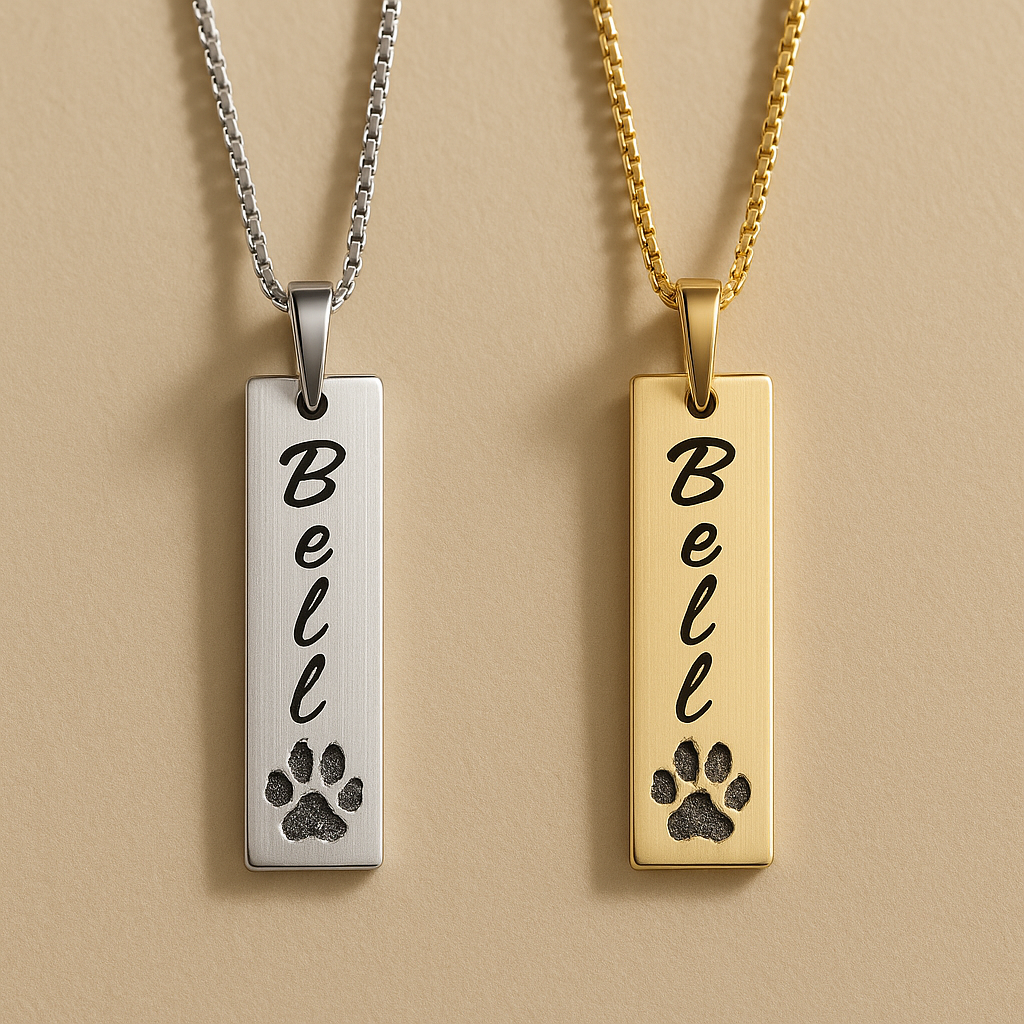 Bar Paw Necklace