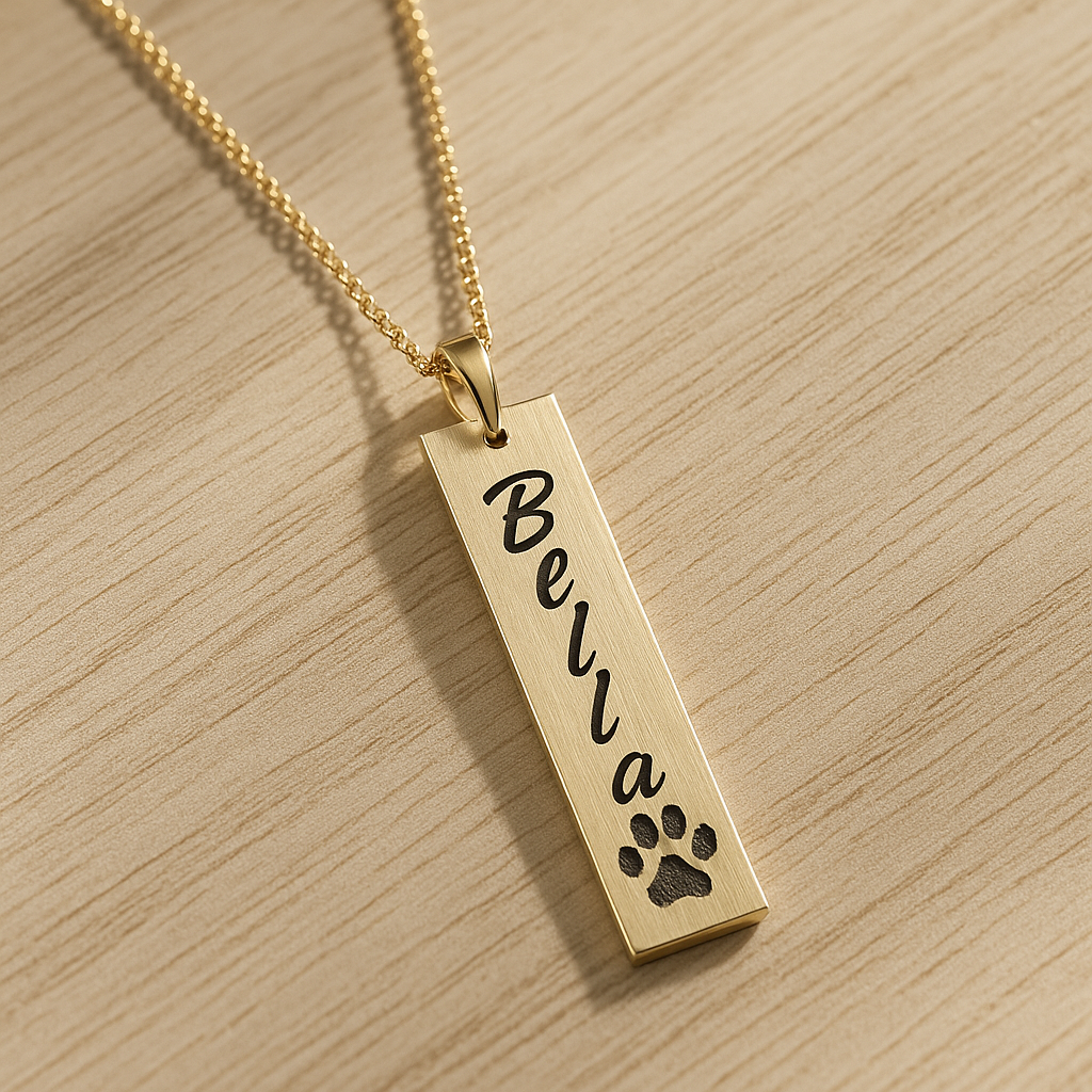 Bar Paw Necklace