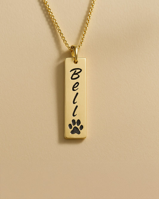Bar Paw Necklace
