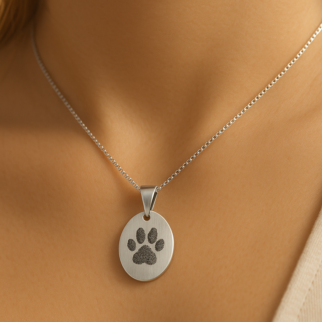 Oval Paw Necklace