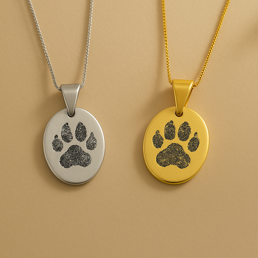 Oval Paw Necklace