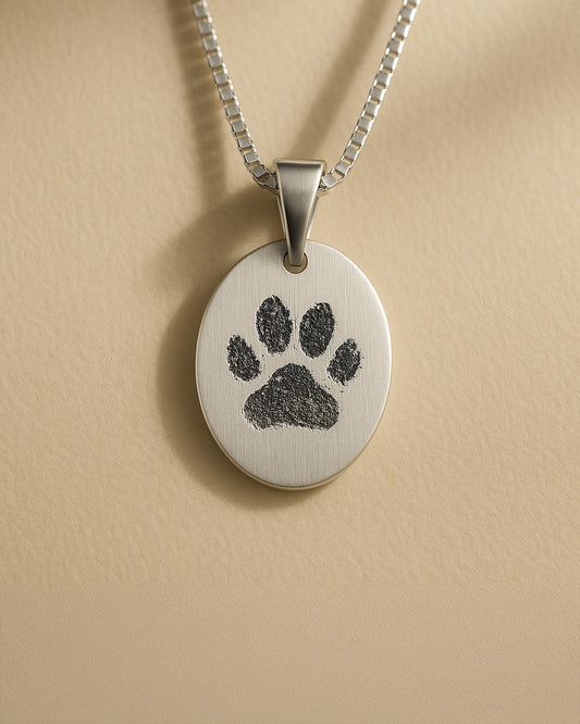 Oval Paw Necklace