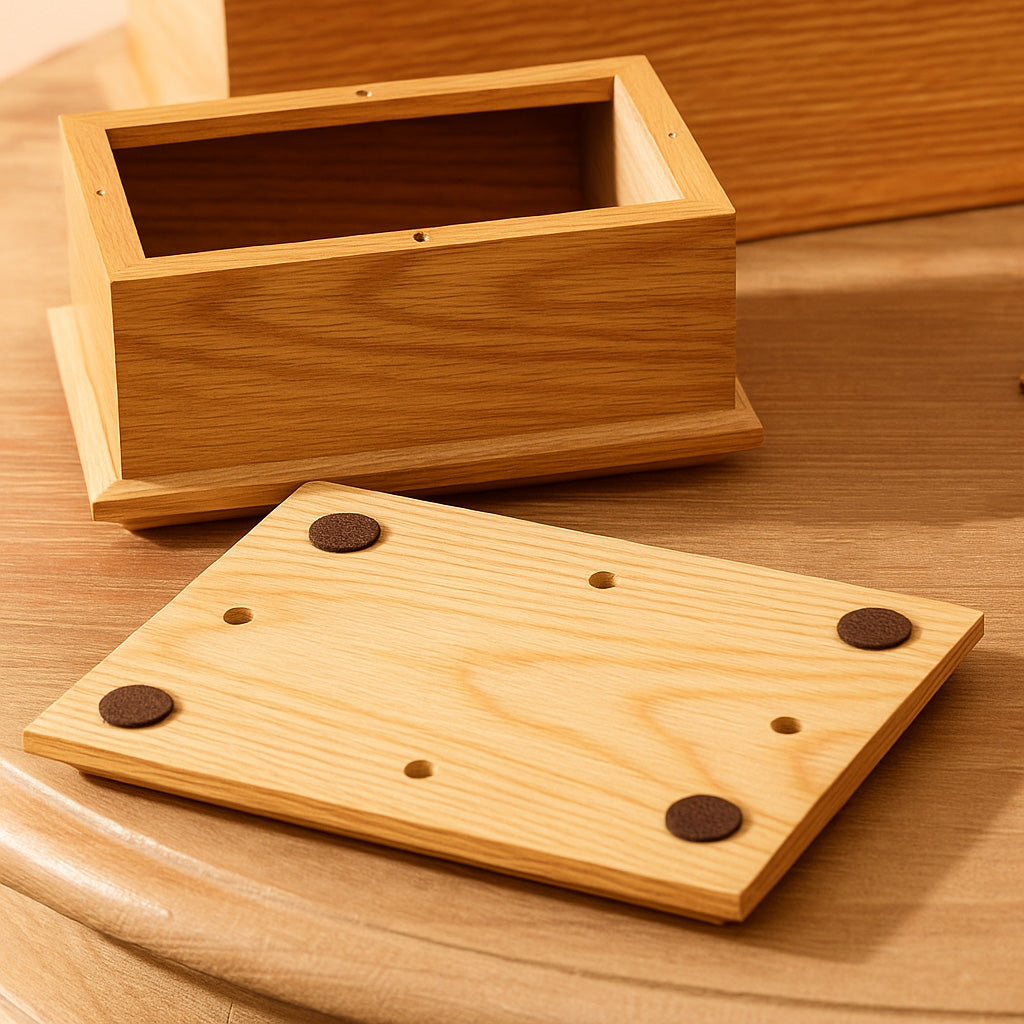 Cross Pawprint Oak Pet Urn