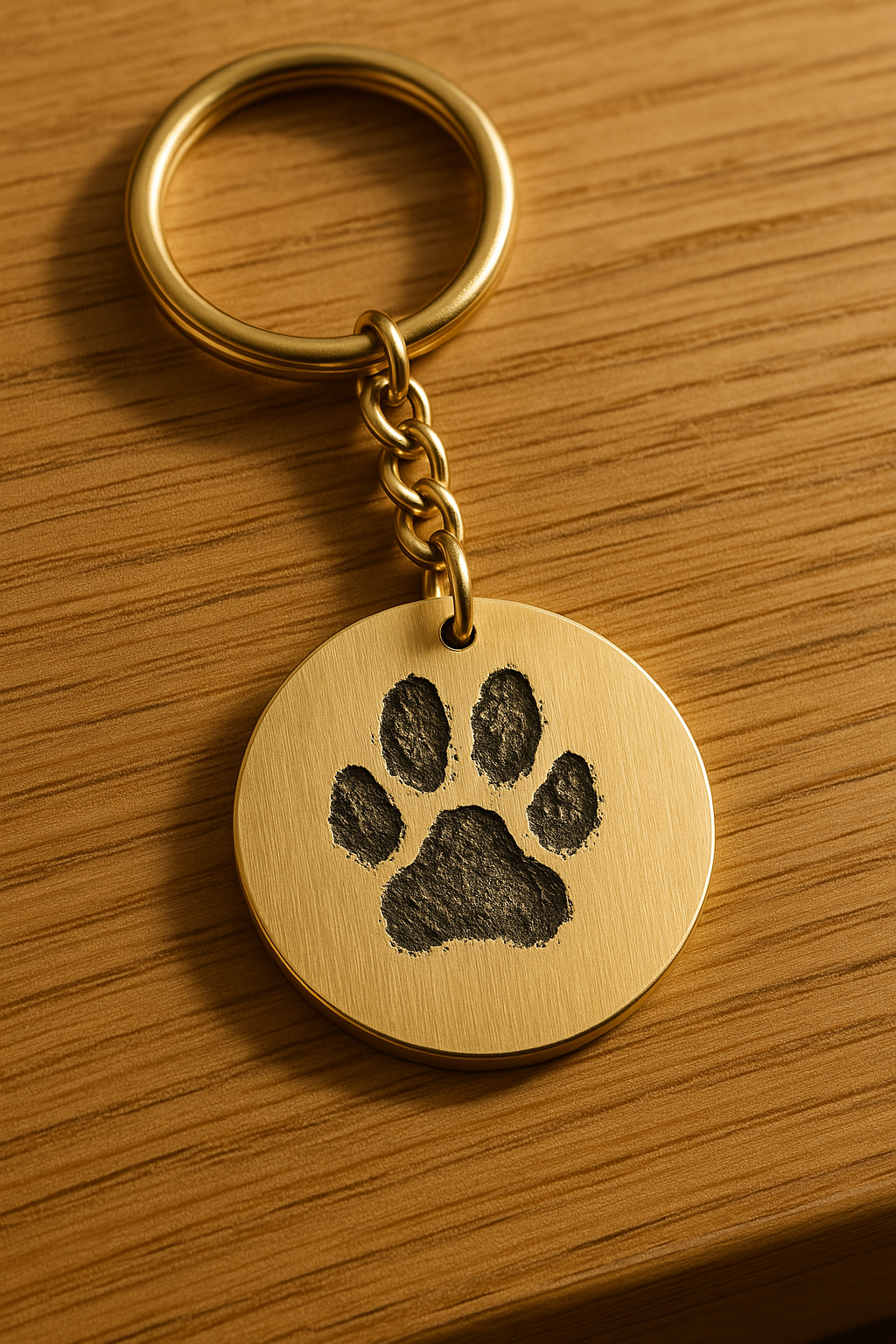 Round Paw Keychain
