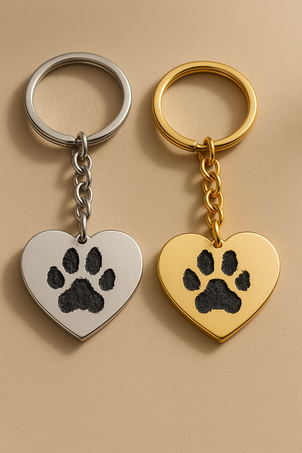 Heart Paw Keychain