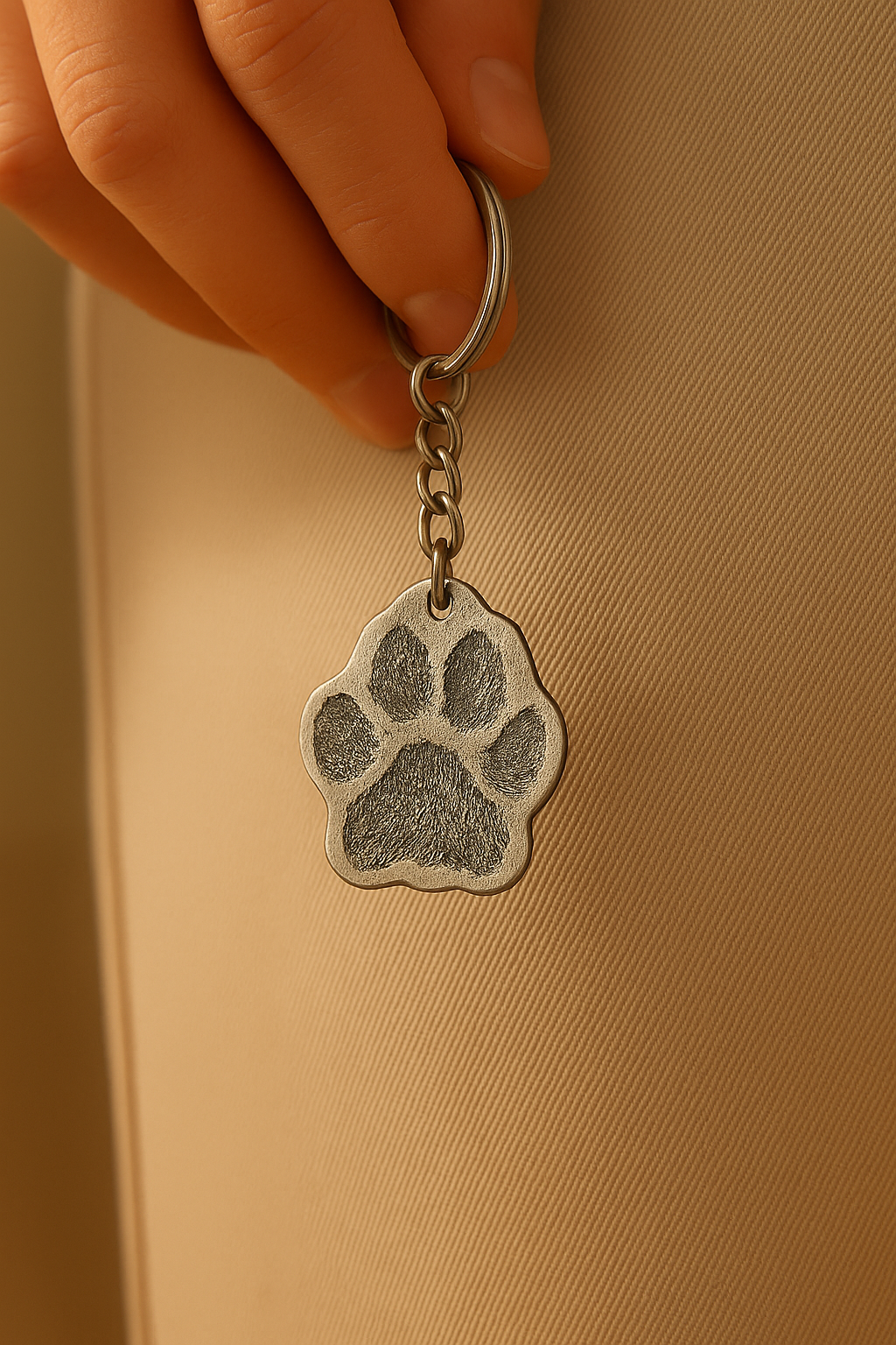 Life-Like Paw Keychain