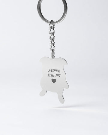 Silvercut® Life-Like Dog Keychain With Custom Engraved Photo