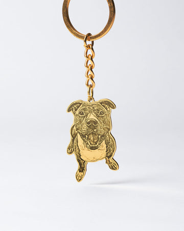 Silvercut Unique Jewelry Small Dog Keychain Gold Tone New in Box