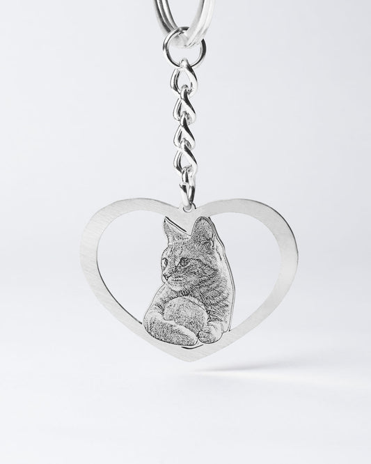 Halo Heart Keychain