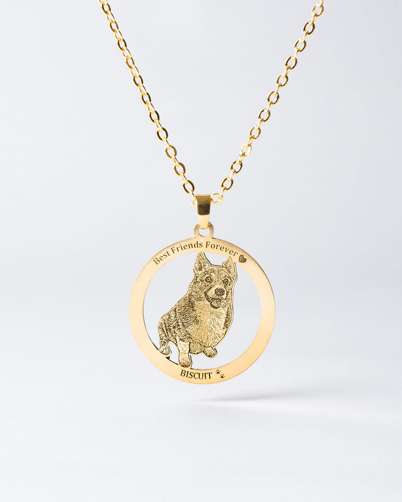 Dog chain | gold plated necklace – Ladywithcraft