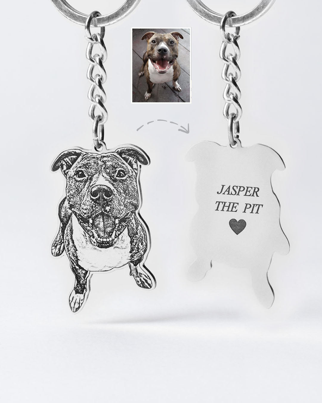 Love It Like a Pet Dog! Akita Dog Keychains Made of Cowhide