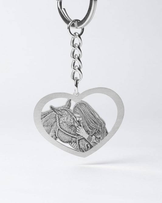 Halo Heart Keychain
