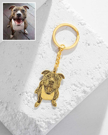 Live Brave Dog Tag Key Ring [Pewter] by Stephen David Leonard