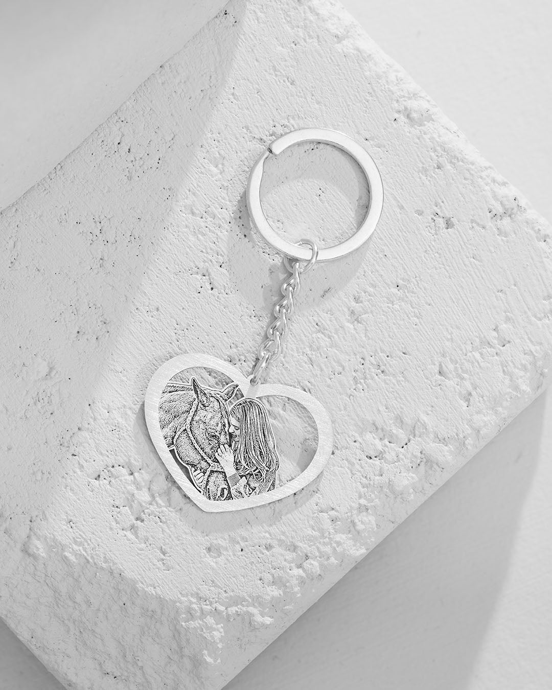 Halo Heart Keychain