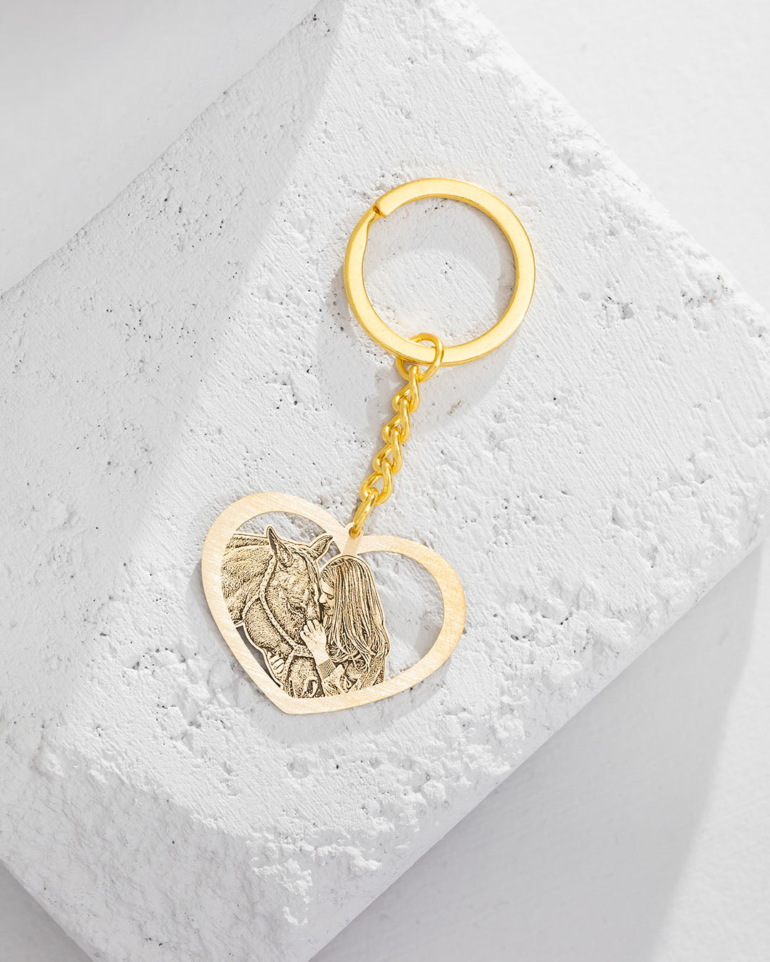 Halo Heart Keychain