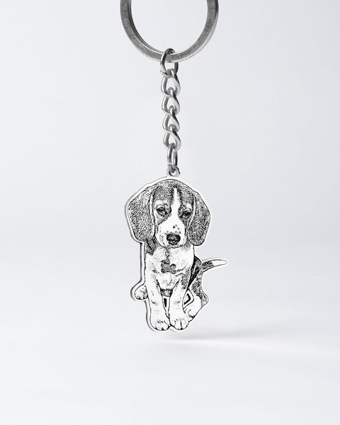 Custom Pet Photo Keychain Picture Keyring Dog Photo Keychain 
