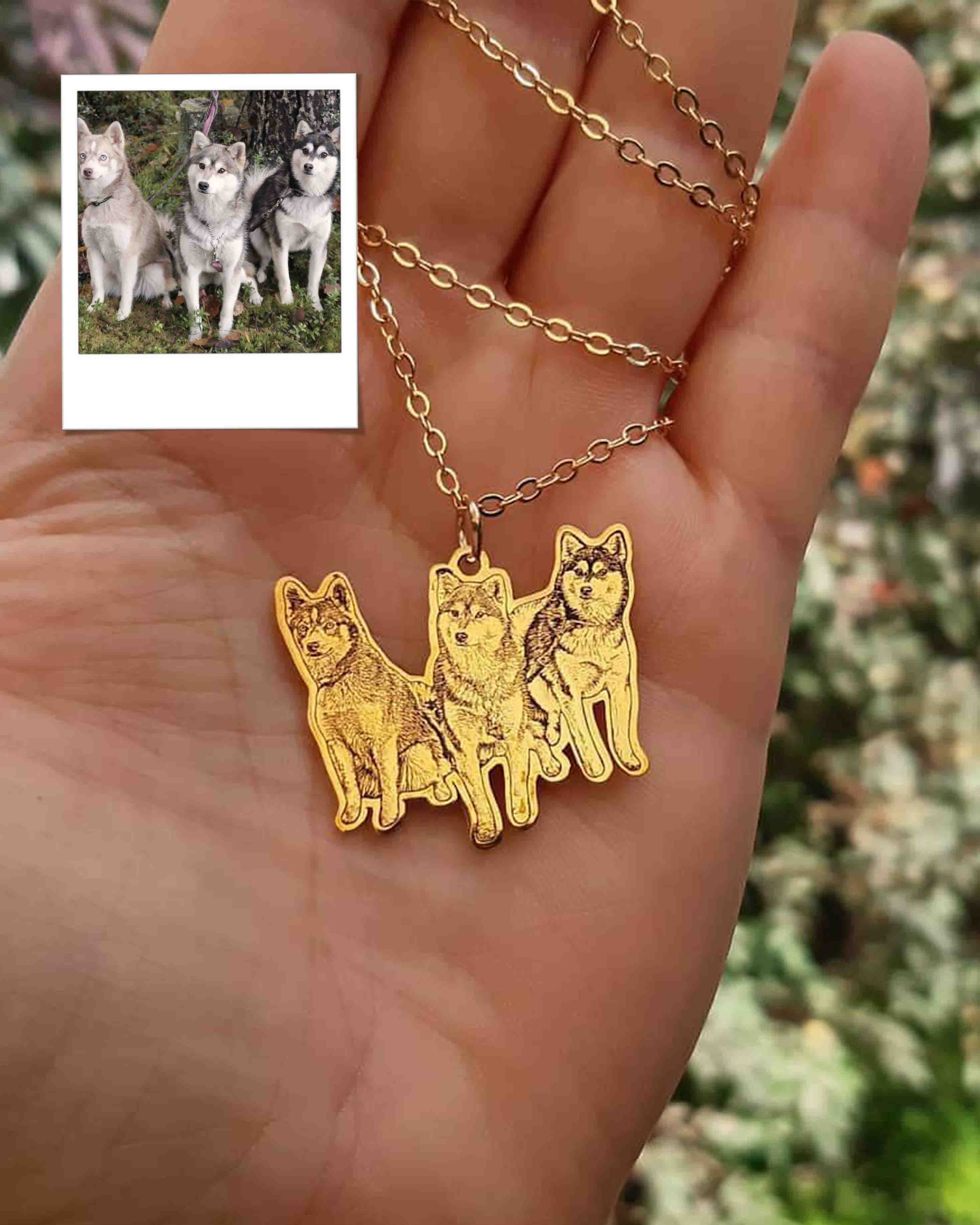 Dog clearance photo necklace