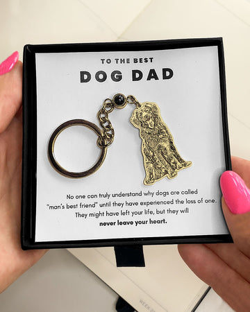 Dog Dad Keychain Dog Dad Dog Dad Keychain Chain From Dog Dogs Yes